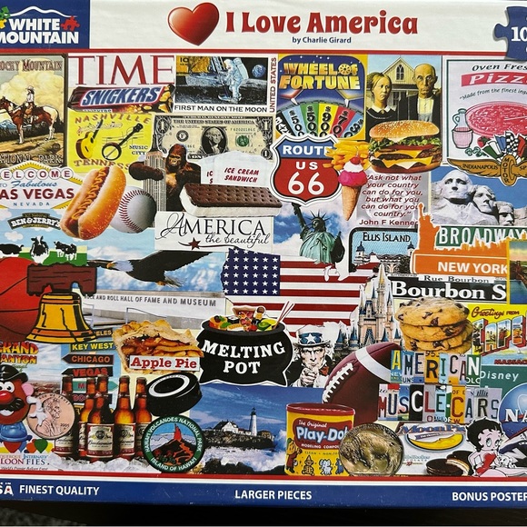 White Mountain Other - I Love America Jigsaw Puzzle 1000 pieces